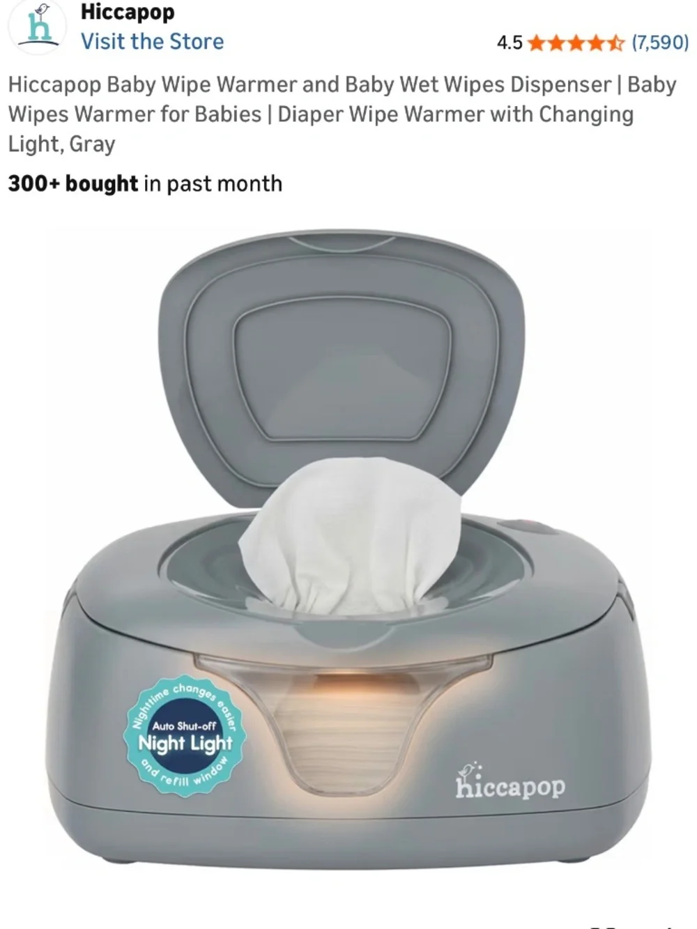 Hiccapop Baby Wipe Warmer and Dispenser